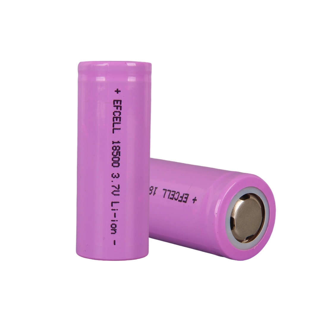 EFCELL 3.7 VOLT 1200 MAH LİTYUM LI-ION DÜZ KAFA MOR 18500 PİL (BAŞLIKSIZ)