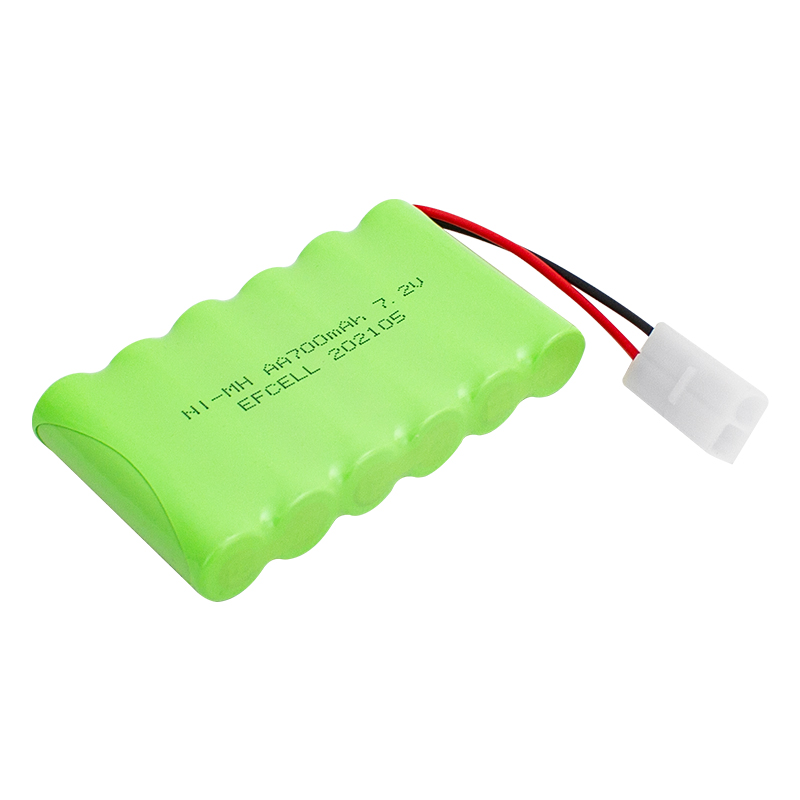 EFCELL EF-72700B  7.2 VOLT 700 MAH NI-MH 2 PİN TAMİYA SOKETLİ 6'LI OYUNCAK ARABA PİLİ