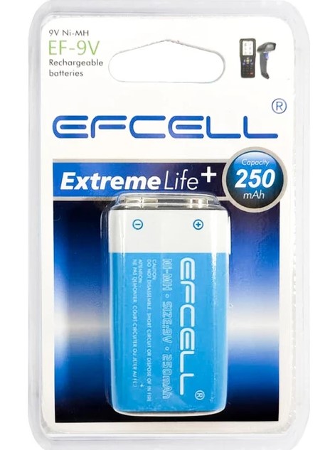 EFCELL EF-9V 250 MAH 9 VOLT Nİ-MH ŞARJLI PİL