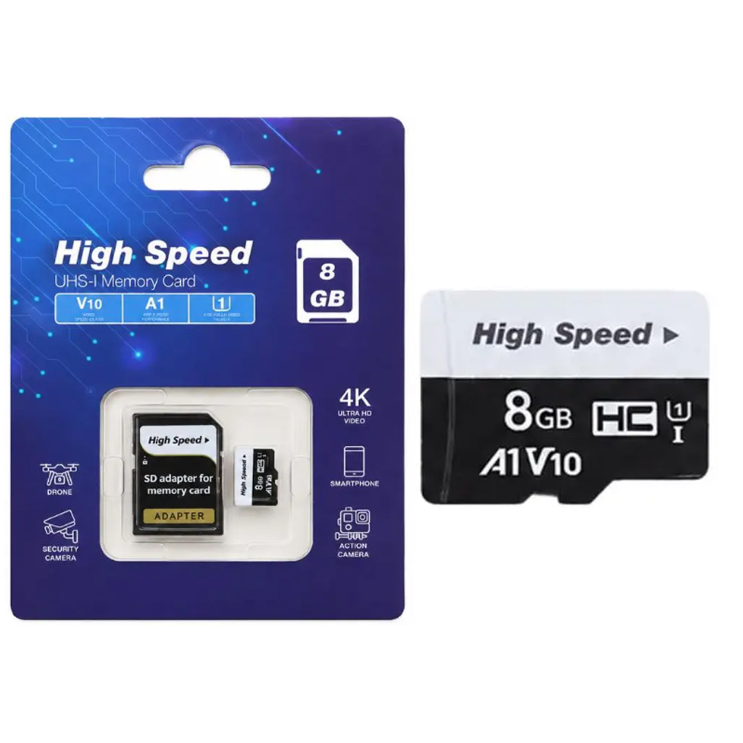 ELBA CLASS 10 UHS-I U1 A1 V10 ADAPTÖRLÜ YÜKSEK HIZ 8 GB MİCRO SD HAFIZA KARTI