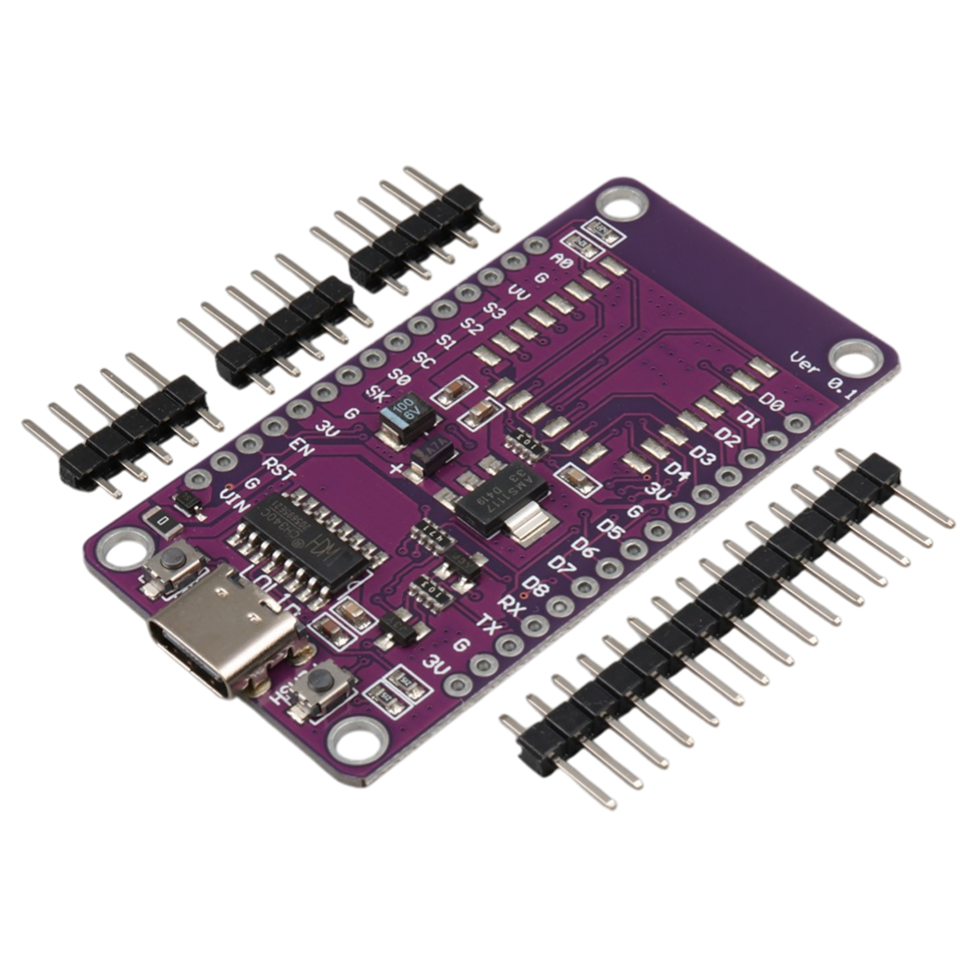 ESP8266 NODEMCU V3 LOLİPOP MOR GELİŞTİRME KARTI CH340 USB-C BAĞLANTILI PROJE MODÜLÜ