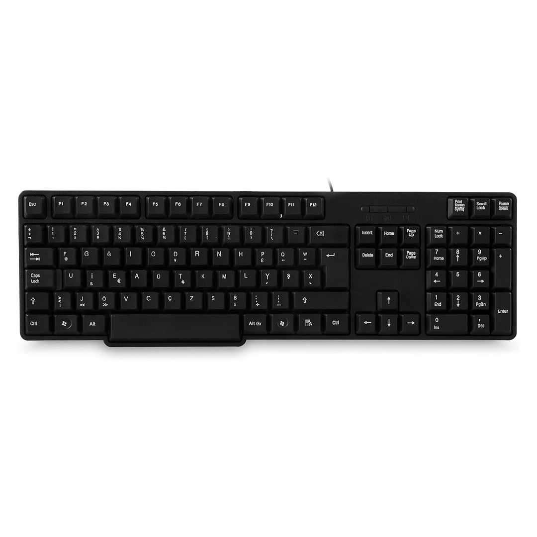 EVEREST KB-517U SİYAH USB KABLOLU STANDART TÜRKÇE F KLAVYE
