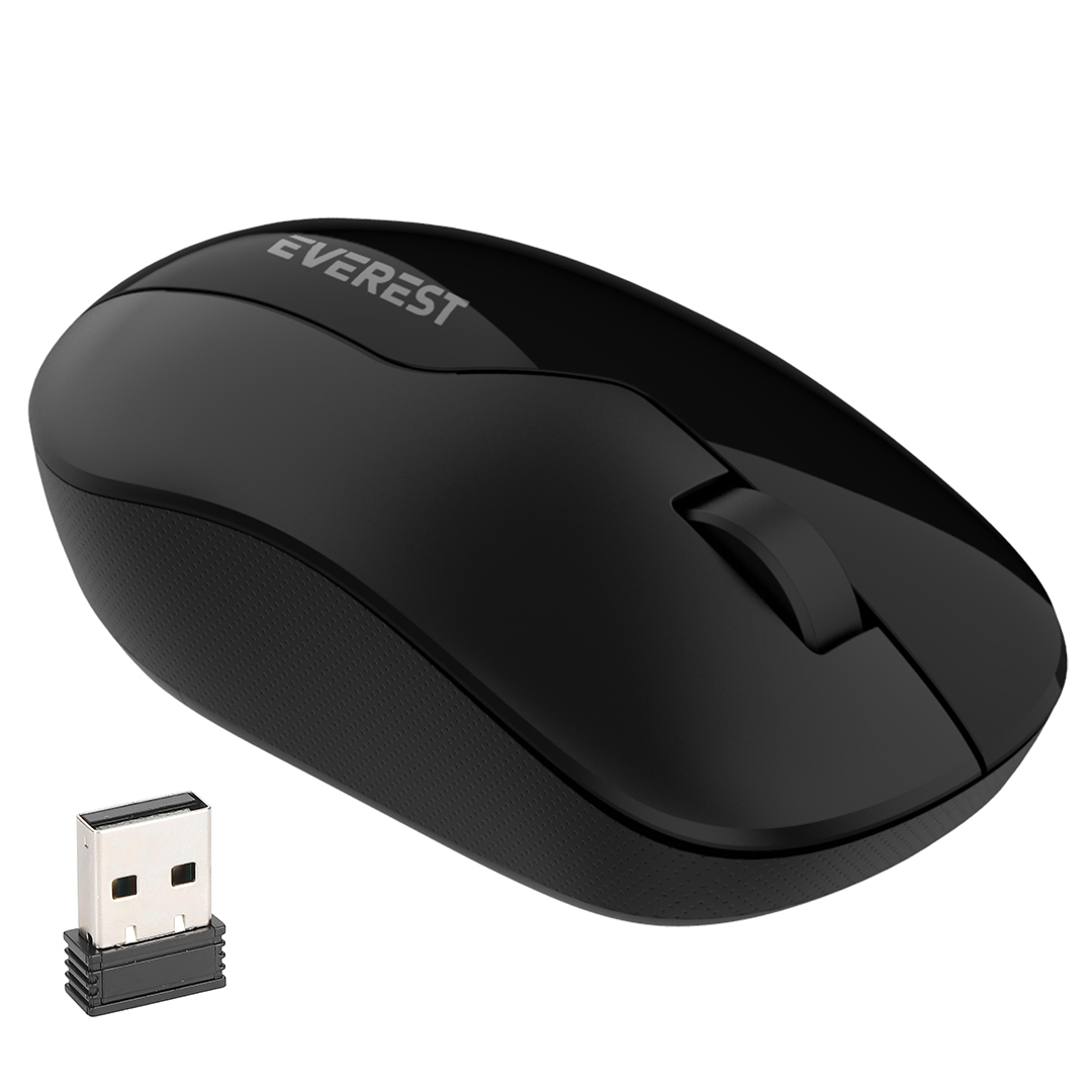 EVEREST SMW-973 USB SİYAH 2.4GHZ 1200DPI KABLOSUZ OPTİK MOUSE 5 METRE MENZİL (2XAAA DAHİL DEĞİLDİR)