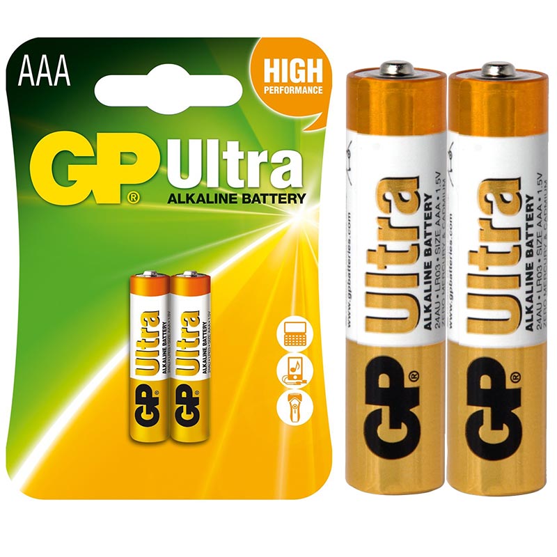 GP 24AU-2U2 ALKALİN İNCE AAA KALEM PİL (2'Lİ PAKET FİYATI)