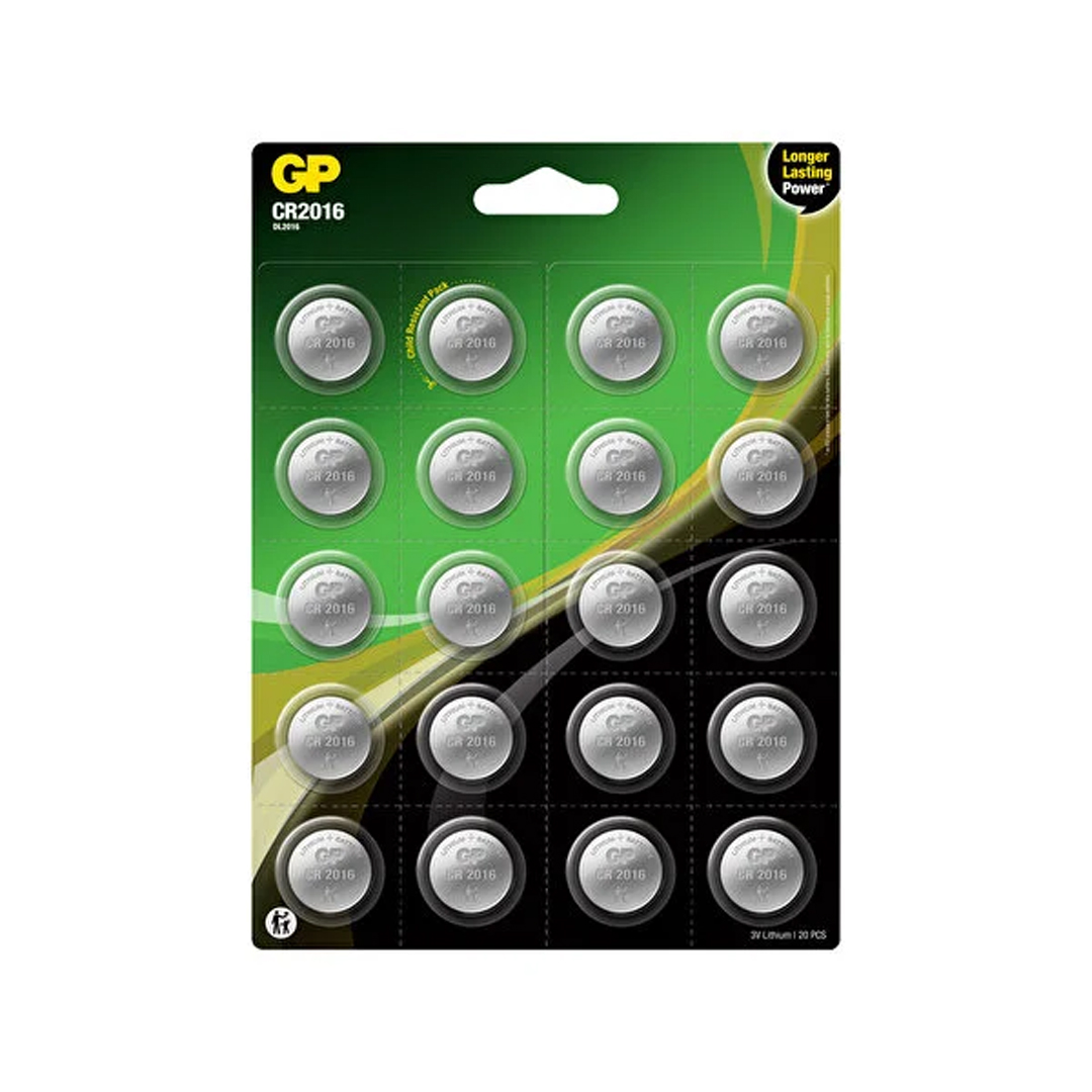 GP CR2016 DL2016 20'Lİ BLİSTERLİ LİTYUM PARA PİL (GPCR2016-2CAI20)