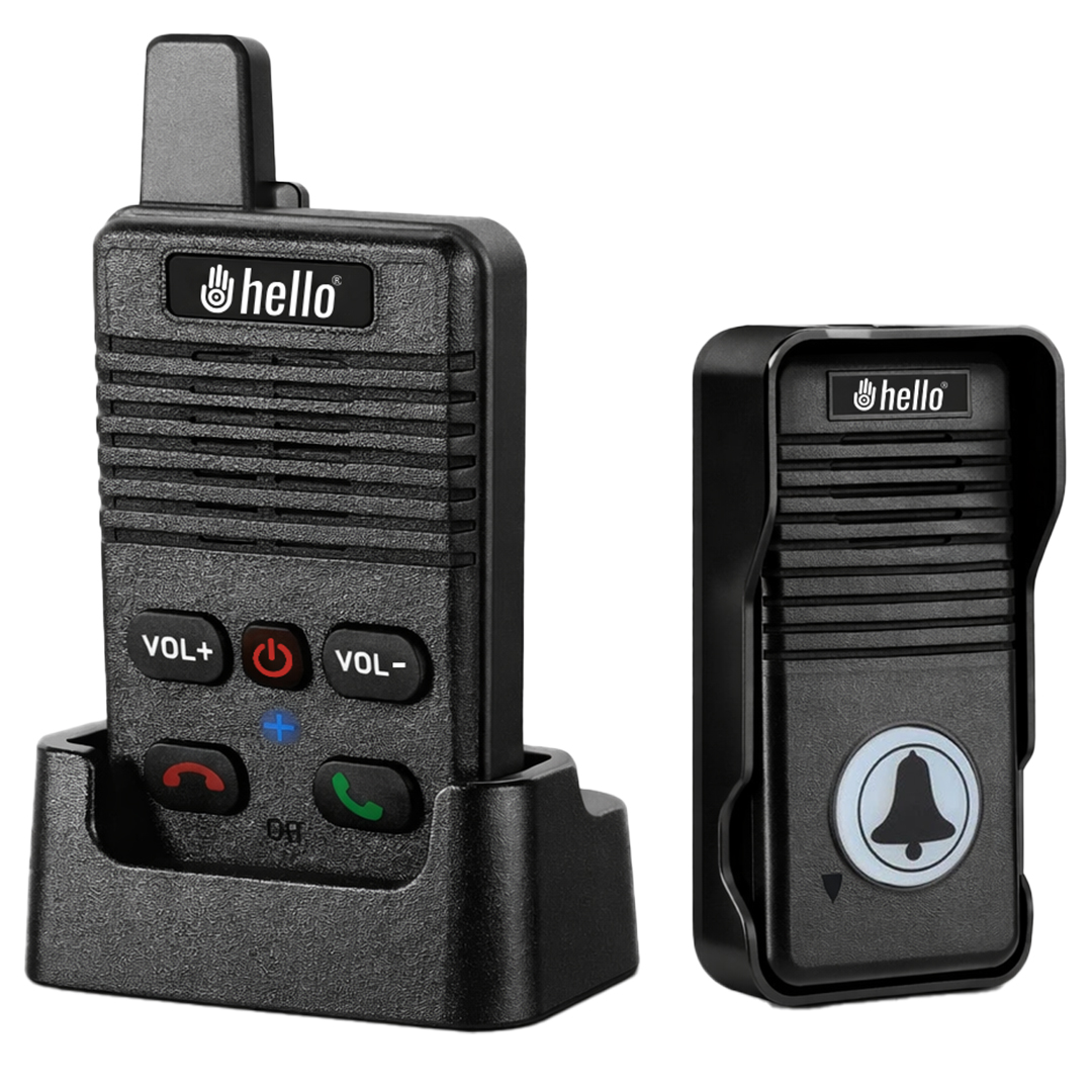HELLO D90 1000MAH ŞARJLI KAPALI DEVRE TELSİZ KAPI ZİLİ VE İNTERKOM SİSTEMİ KESİNTİSİZ ÇİFT TARAFLI SESLİ İLETİŞİM TELSİZ