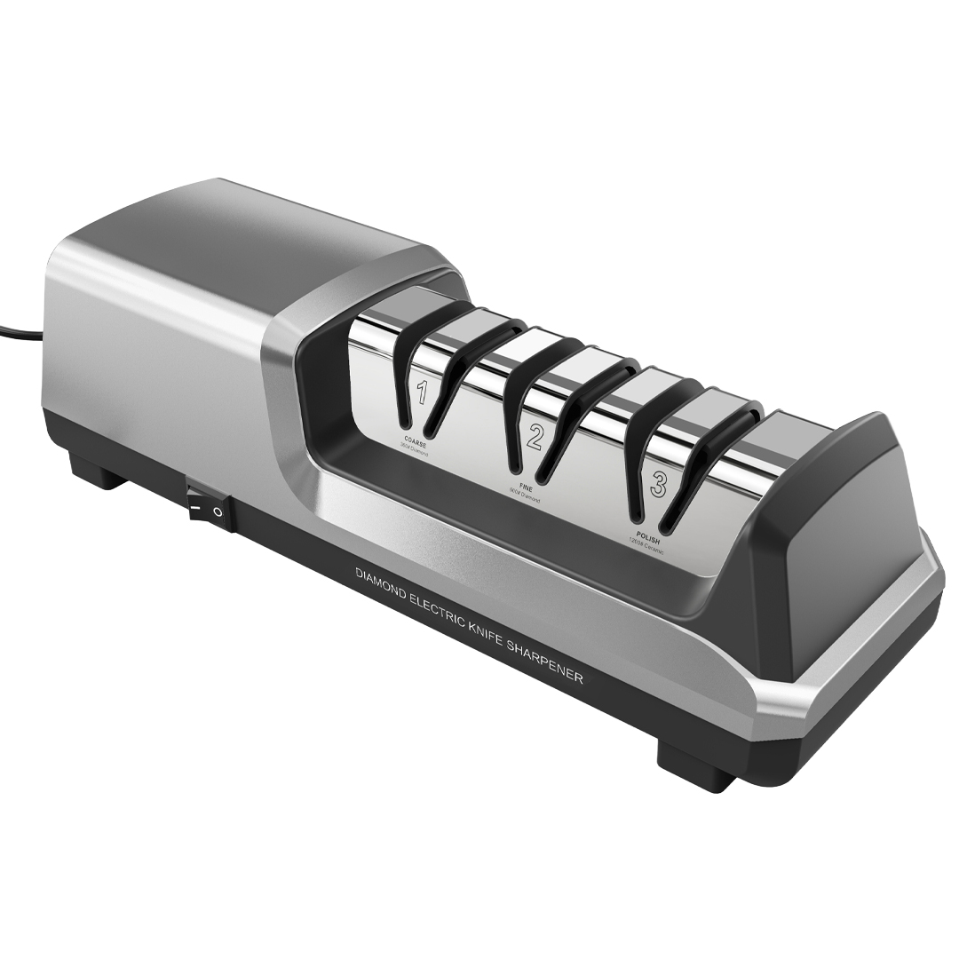 HİAMEA H1232 3 AŞAMALI ELEKTRİKLİ BIÇAK BİLEME ALETİ 18 WATT ELMAS VE SERAMİK DİSKLİ