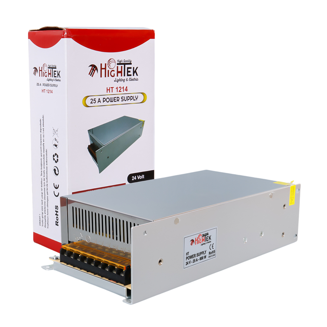 HIGHTEK ME1214-HT1214 24 VOLT - 25 AMPER - 600 WATT METAL KASA ADAPTÖR