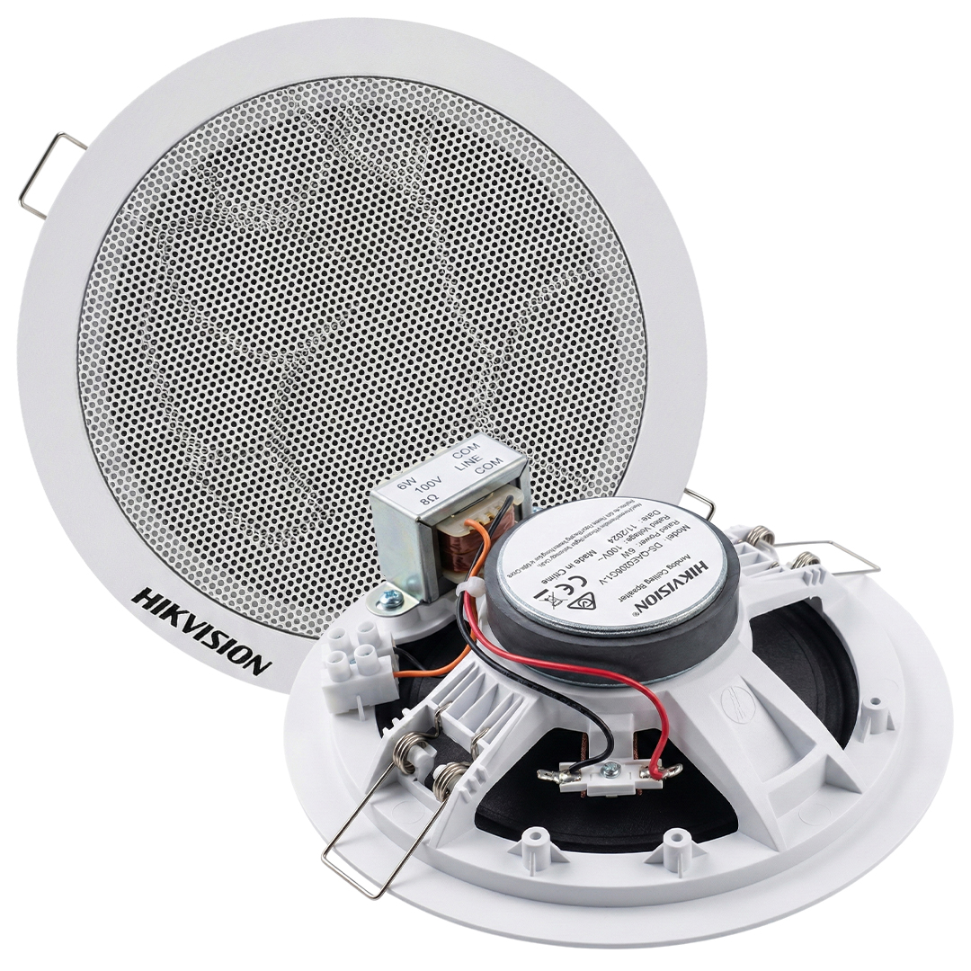 HİKVİSİON DS-QAE0206G1-V 5.25" 6W 8OHM ANALOG 100V TRAFOLU TAVAN GÖMME HOPARLÖR BEYAZ [ALÇIPAN]