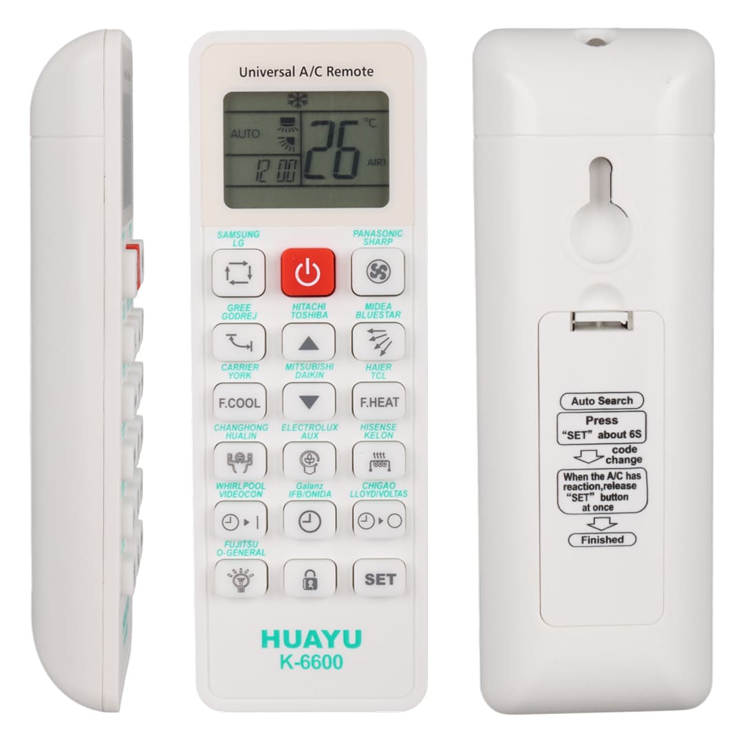 HUAYU KK K-6600 UNIVERSAL A/C AKILLI KLİMA KUMANDASI TUŞLARIN ÜZERİ MARKALI