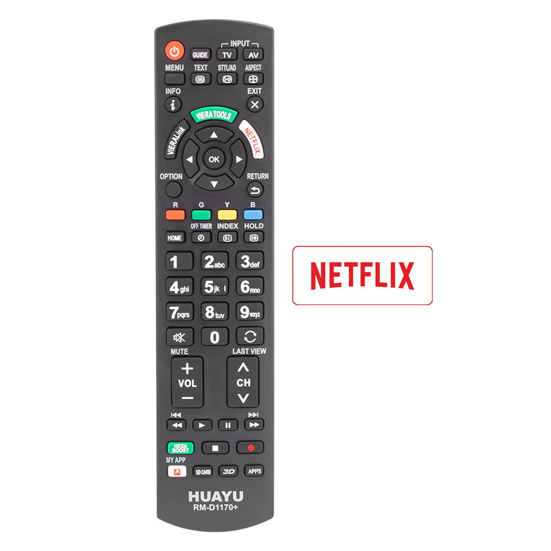 HUAYU KL RM-D1170+ PANASONIC NETFLIX TUŞLU 3D'Lİ LCD LED TV KUMANDA