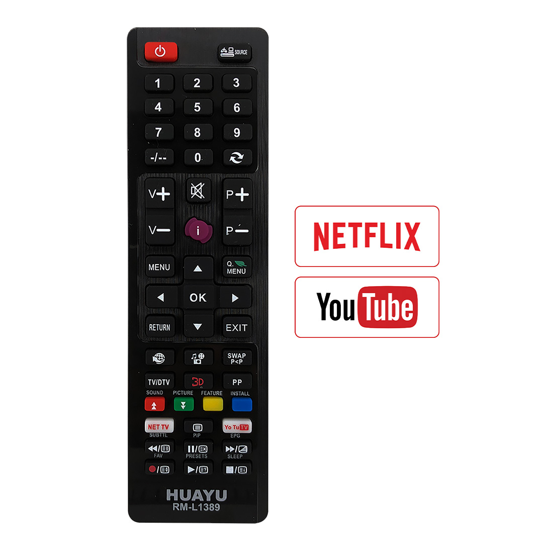 HUAYU KL RM-L1389 NETFLIX - YOUTUBE TUŞLU VESTEL UNIVERSAL LCD LED TV KUMANDA