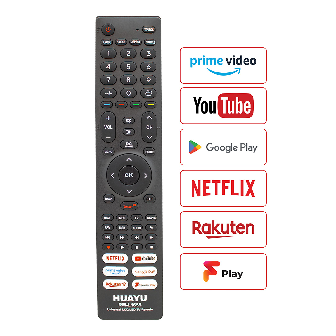 HUAYU KL RM-L1655 NETFLIX-YOUTUBE-GOOGLE PLAY TUŞLU UNIVERSAL LCD LED TV KUMANDA