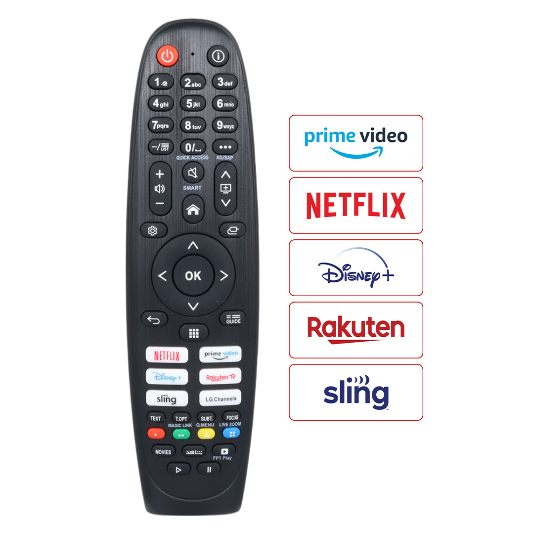HUAYU KL RM-L1888 LG MR24GA-MR23GA-MR22GA-MR20GA-MR19BA NETFLIX-PRIME-DISNEY+ TUŞLU LCD TV KUMANDA