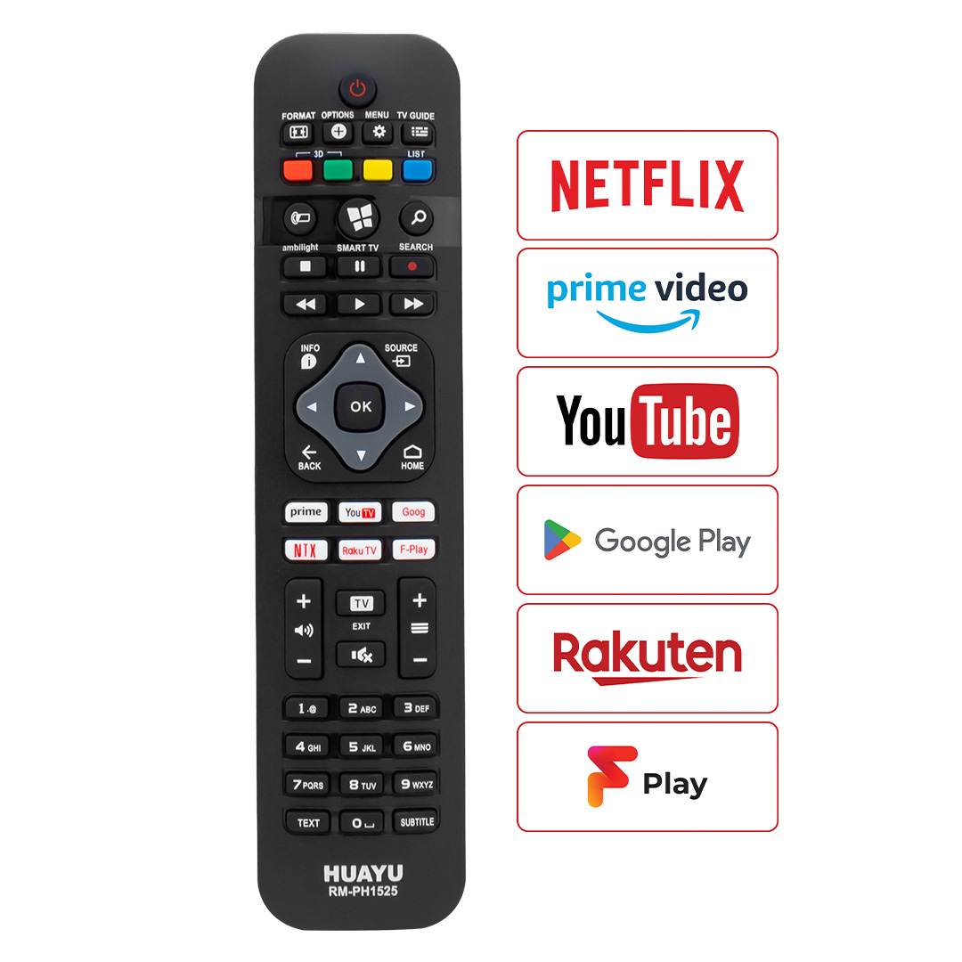 HUAYU KL RM-PH1525 PHILIPS NETFLIX-YOUTUBE-PRIME VIDEO TUŞLU UNIVERSAL LCD LED TV KUMANDA