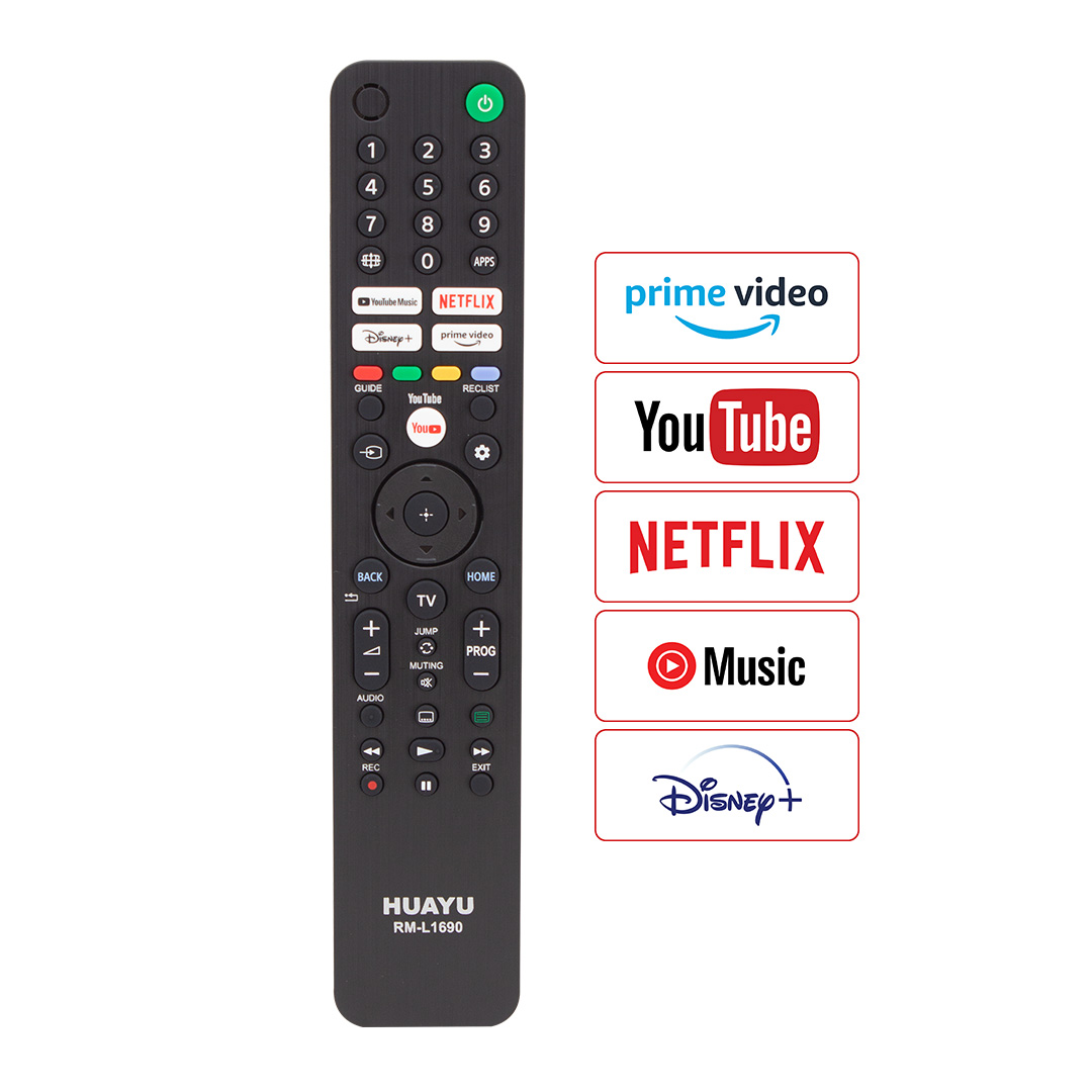 HUAYU KL SONY RM-L1690 NETFLIX-YOUTUBE-PRIME VIDEO-DISNEY+ TUŞLU BLİSTERLİ LCD LED TV KUMANDA