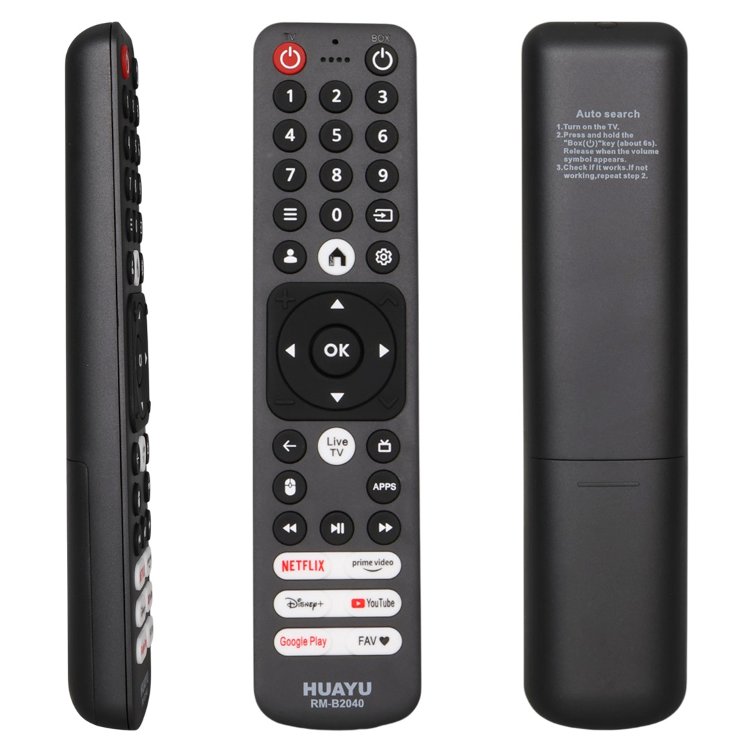 HUAYU RM-B2040 NETFLIX-YOUTUBE-DISNEY-PRIME VIDEO TUŞLU UNIVERSAL ANDROİD TV BOX KUMANDA