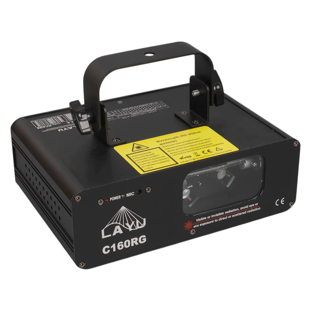 LAYU C160RG 2 RENK BEAM LAZER (KIRMIZI-YEŞİL) DMX-AUTO-SOUND-MASTER/SLAVE