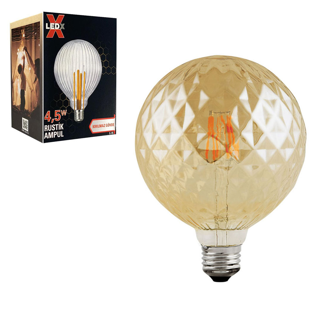 LEDX GDS-95 KIRILMAZ GÖVDE 4,5 WATT RUSTİK AMPUL