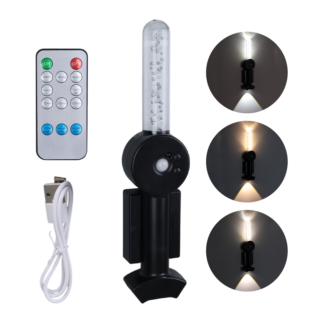 LEDX YD-24060 MIKTANISLI RGB RENKLİ USB ŞARJLI-800 MAH 3 KADEMELİ IŞIKLI SENSÖRLÜ DUVAR APLİK