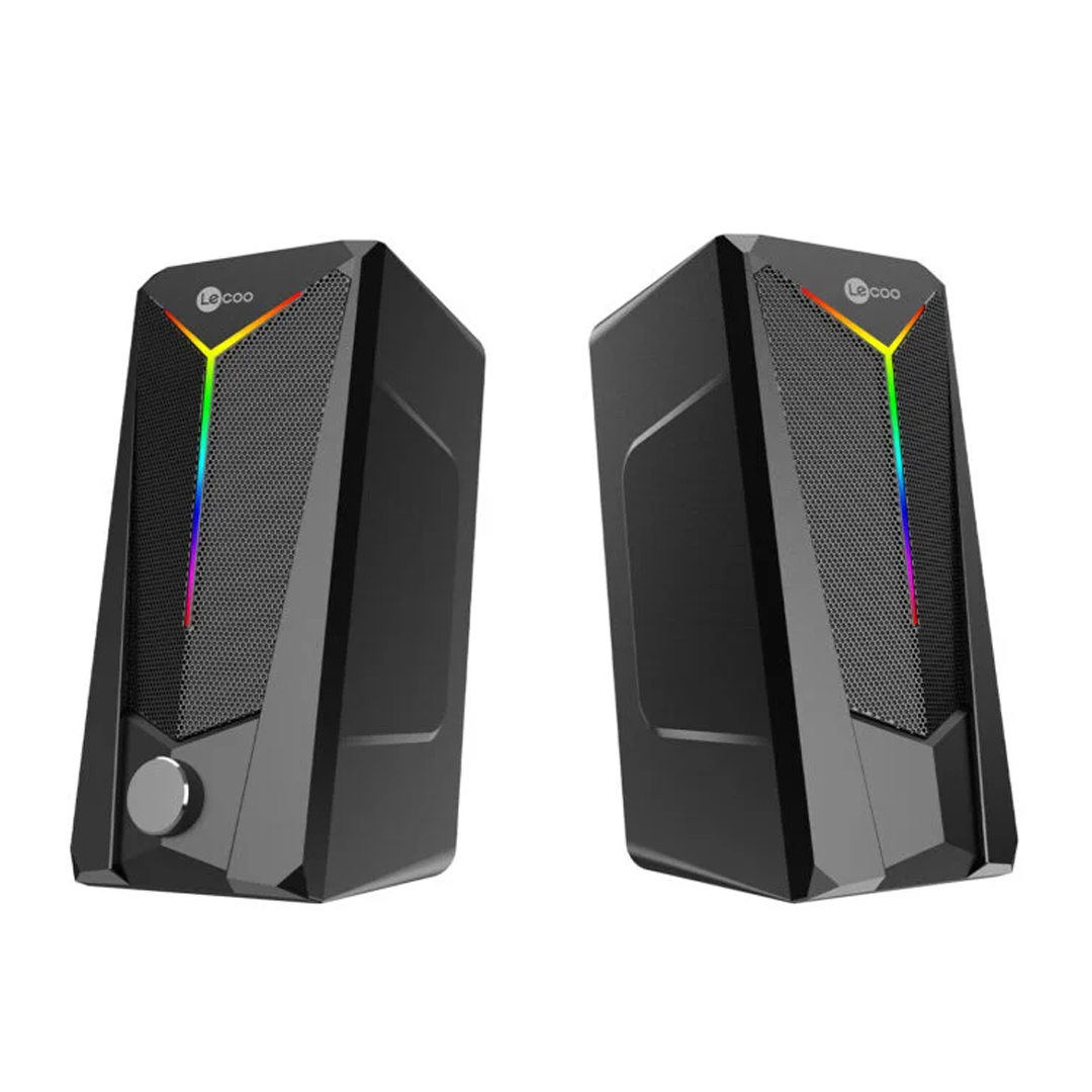 LENOVO LECOO DS104 KABLOLU USB + 3.5MM JACK 6W 80DB RGB IŞIKLI 1+1 GAMING SPEAKER HOPARLÖR