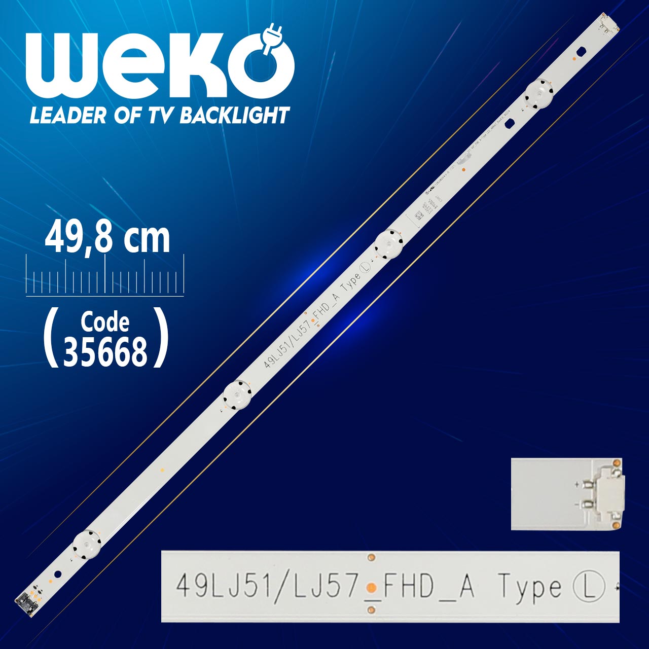 LG INNOTEK 17Y 49"_FHD A-TYPE LED_ARRAY_REV0.0_160314 - 49.8 CM 4 LEDLİ - (WK-1147)