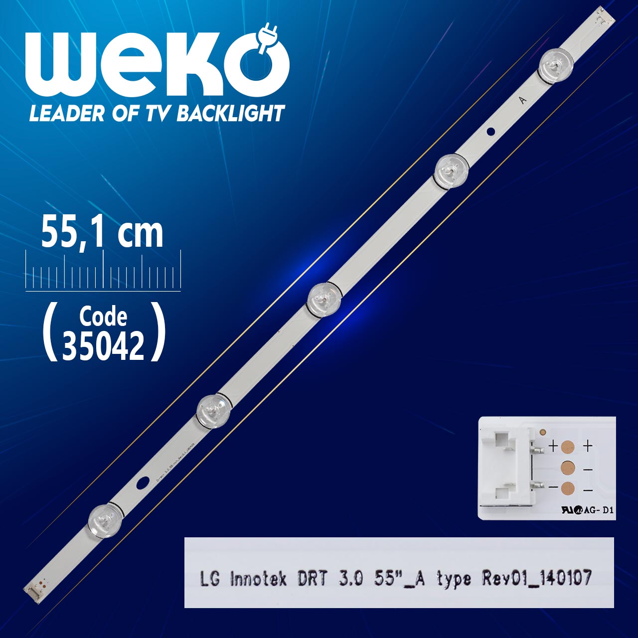 LG INNOTEK DRT 3.0 55"_A TYPE REV00 0819 - 55.1 CM 5 LEDLİ - (WK-134) - 35141 AYNI