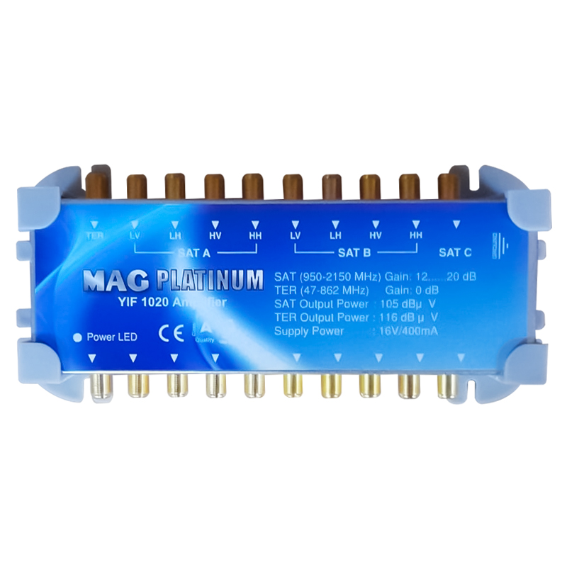 MAG YIF-1020 BOOSTER AMPLIFIER 20DB YÜKSELTİCİ Y/10/10 (SANTRAL GÜÇLENDİRİCİ)