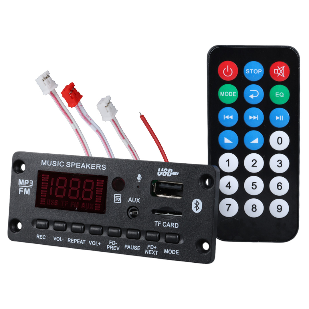 MAGICVOICE G010 USB/SD/BLUETOOTH KUMANDA- 2X25W ANFİ ÇIKIŞLI OTO TEYP ÇEVİRİCİ DİJİTAL PLAYER BOARD (95X40MM)