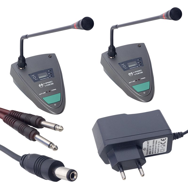 MAGICVOICE MV-1312EE UHF 2 EL KABLOSUZ TELSİZ MİKROFON (VOLUME KONTROLLÜ)