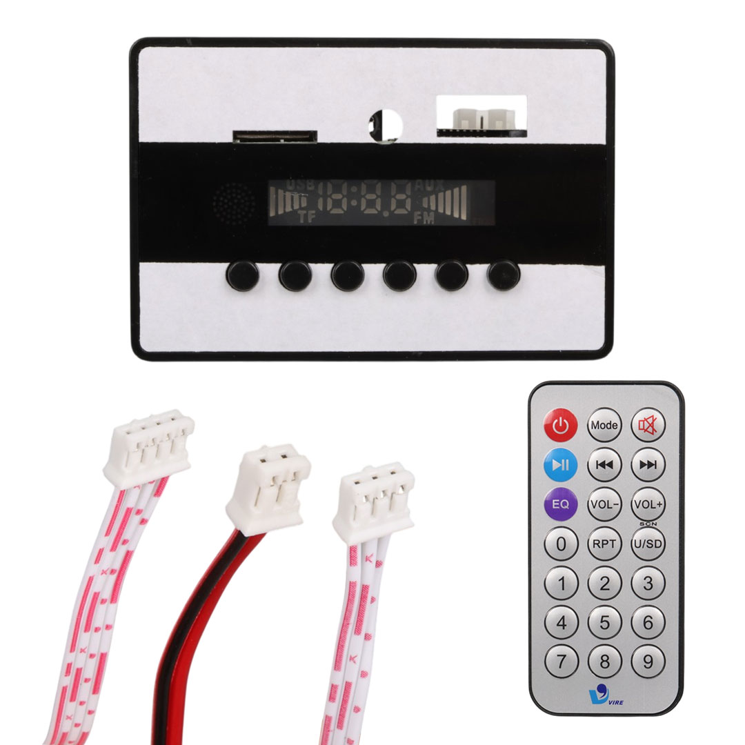 MAGICVOICE MV-14907 USB/SD/MIC/AUX/BLUETOOTH KUMANDALI EKRANLI OTO TEYP ÇEVİRİCİ DİJİTAL PLAYER BOARD