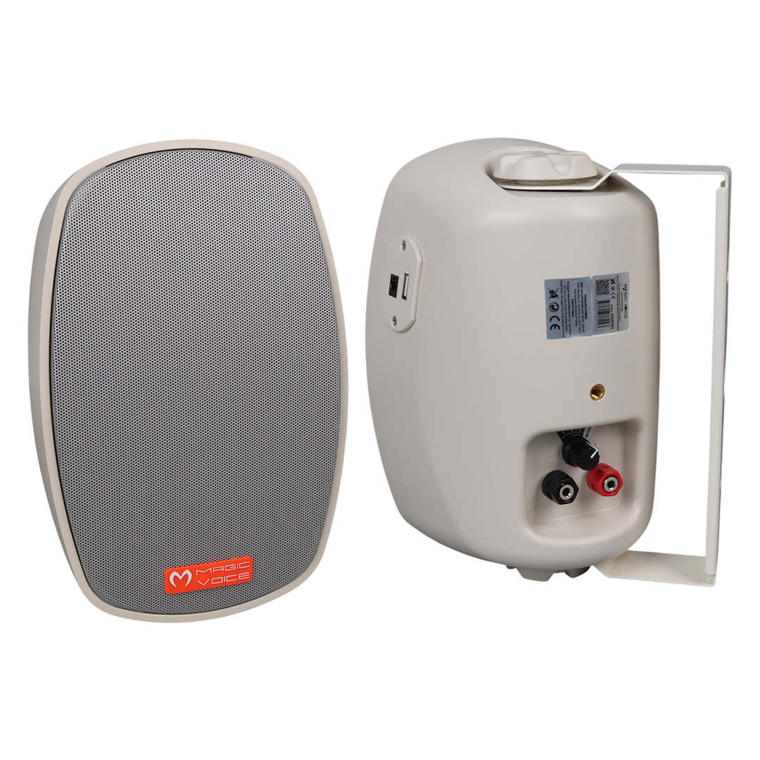 MAGICVOICE MV-22 12 CM 40 WATT KOMÜTATÖRLÜ HAT TRAFOLU BEYAZ SÜTUN HOPARLÖR (2'Lİ TAKIM)