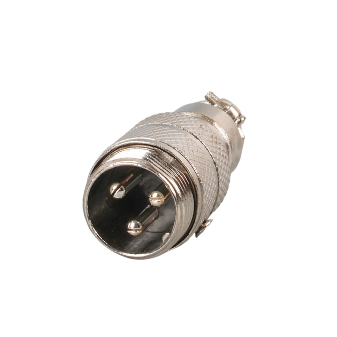 MAYK GX16 3 PİNLİ METAL ERKEK KONNEKTÖR (M16 - 16MM)