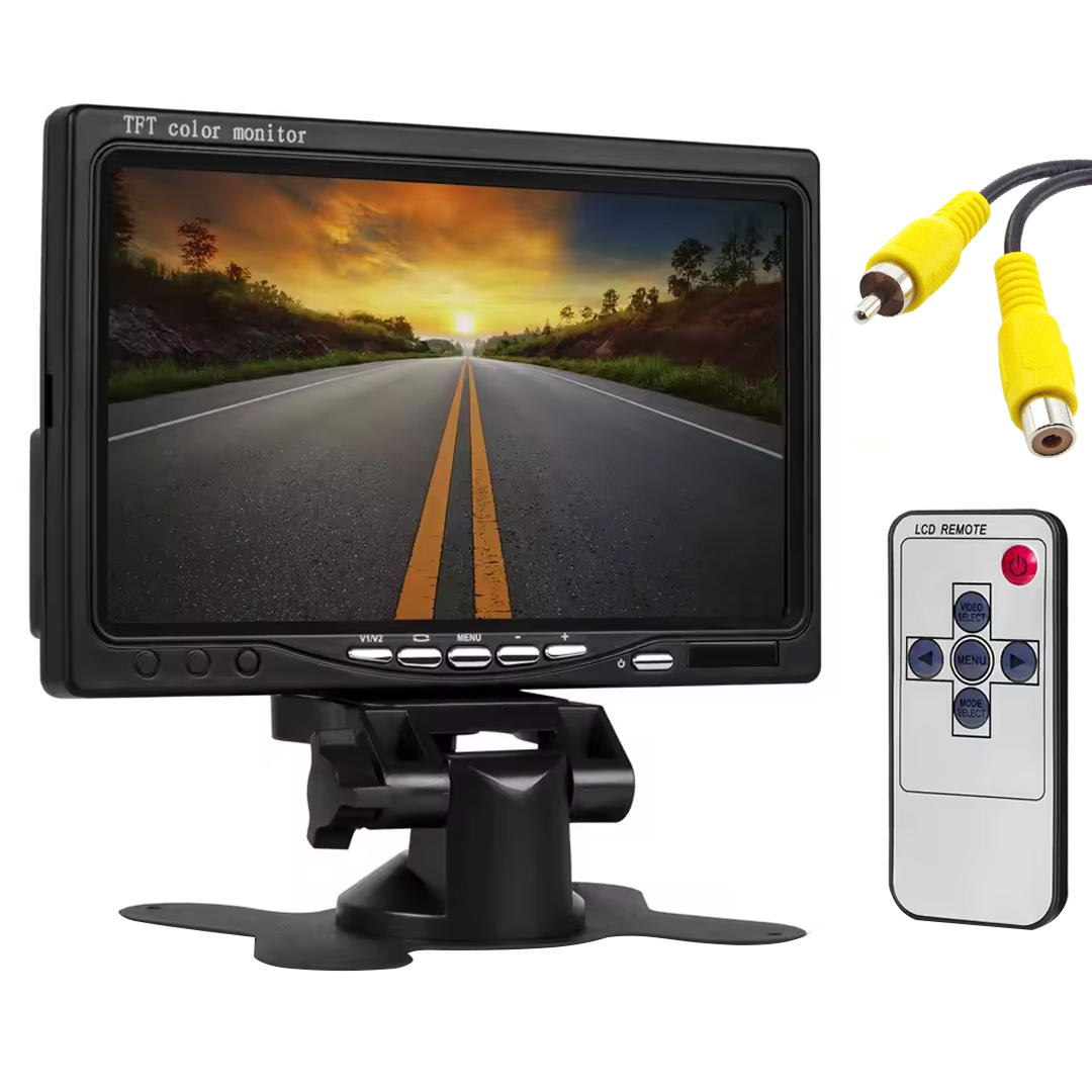 POWERMASTER PM-15487 7" TFT LCD DİJİTAL MONİTÖR 2 KANAL GERİ GÖRÜŞ KAMERASI TETİKLEMELİ 800X480P