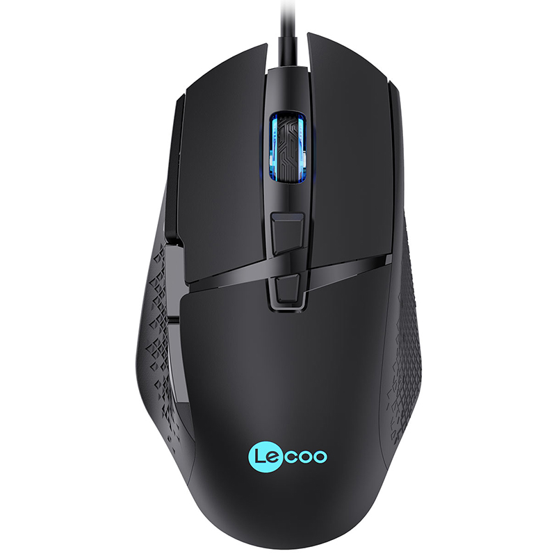 LENOVO LECOO MG1101 6400 DPI 8 TUŞLU KABLOLU RGB LED AYDINLATMALI SİYAH GAMING MOUSE