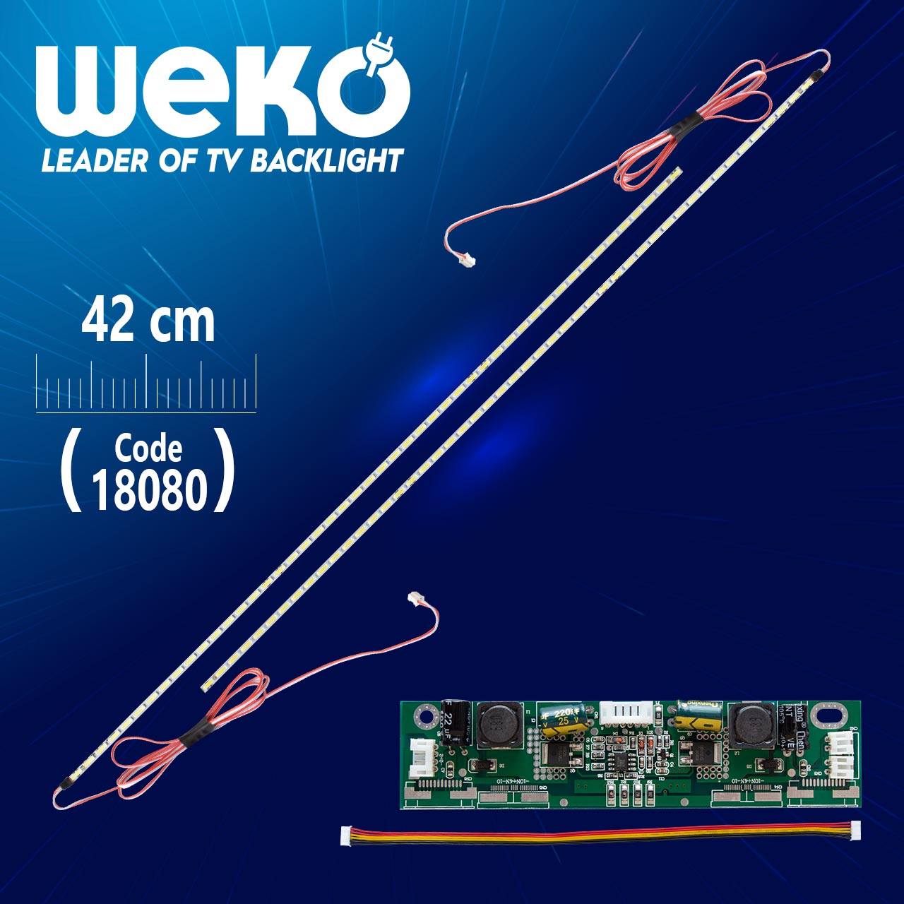 37" UNİVERSAL E-LED 48 LEDLİ (7020) 420MM 360-450MA 48-51V ÇİFT LED+SÜRÜCÜ+KABLO TAKIM (WK-1367)
