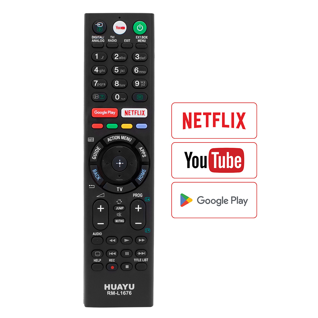 HUAYU KL RM-L1676 SONY GOOGLE PLAY-NETFLIX-YOUTUBE TUŞLU UNIVERSAL LCD LED TV KUMANDA