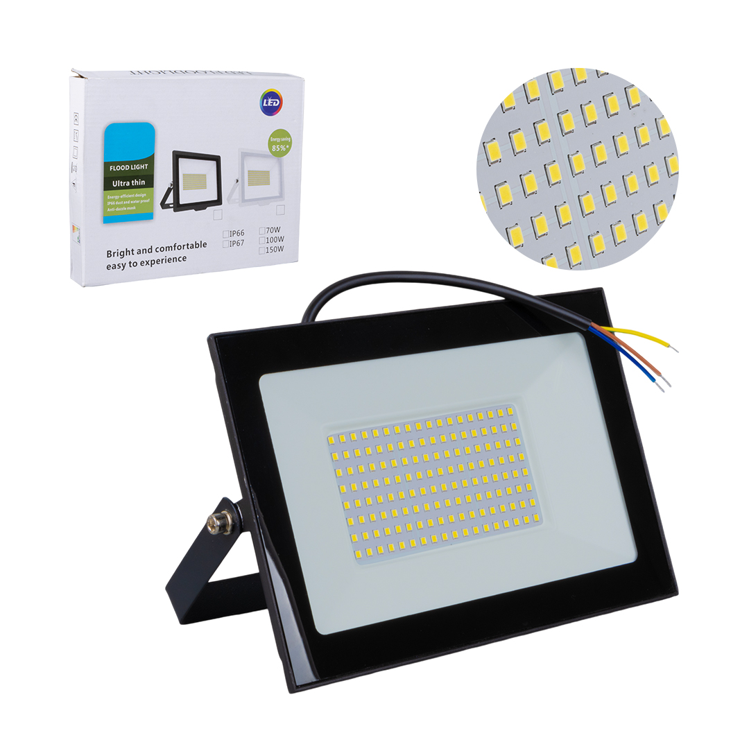 POWERMASTER PM-22572 100 WATT - 220 VOLT 6500K IP66 150* IŞIK AÇISI SİYAH SLİM KASA BEYAZ LED PROJEKTÖR