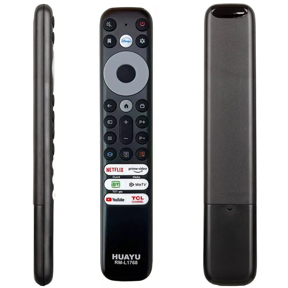 HUAYU KL TCL RM-L1768 SES KOMUTSUZ RC902V RMR1 NETFLIX-PRIME VIDEO-GUARD-MEDIA-YOUTUBE TUŞLU LCD LED TV KUMANDASI