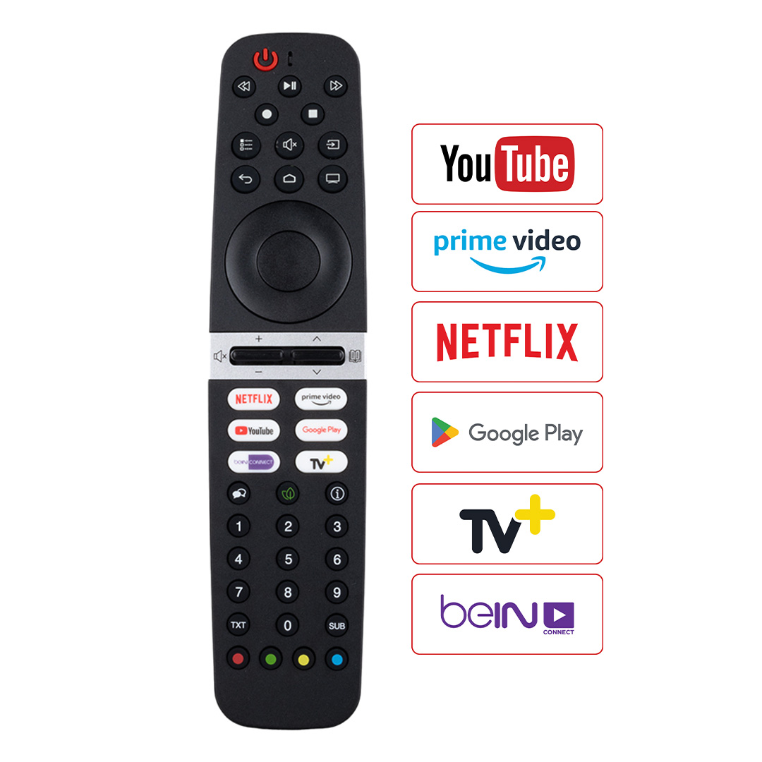 WEKO KL ARÇELİK SES KOMUTSUZ NETFLIX-PRIME VIDEO-BEINCONNECT-GOOGLE PLAY-YOUTUBE-TV+ TUŞLU  LCD LED TV KUMANDA