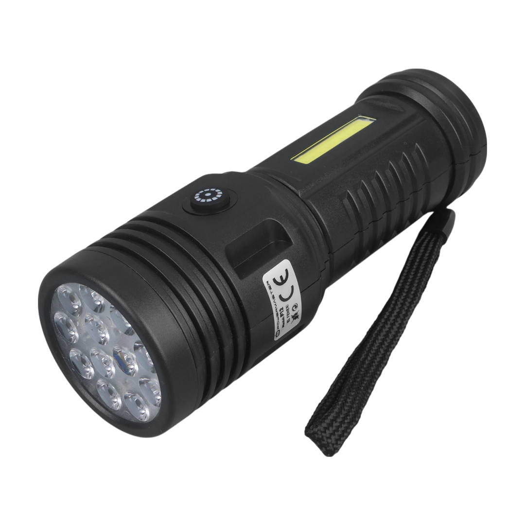 POWERMASTER PM-26722 PLASTİK 4+2 MODLU ŞARJLI 12 LEDLİ EL FENERİ