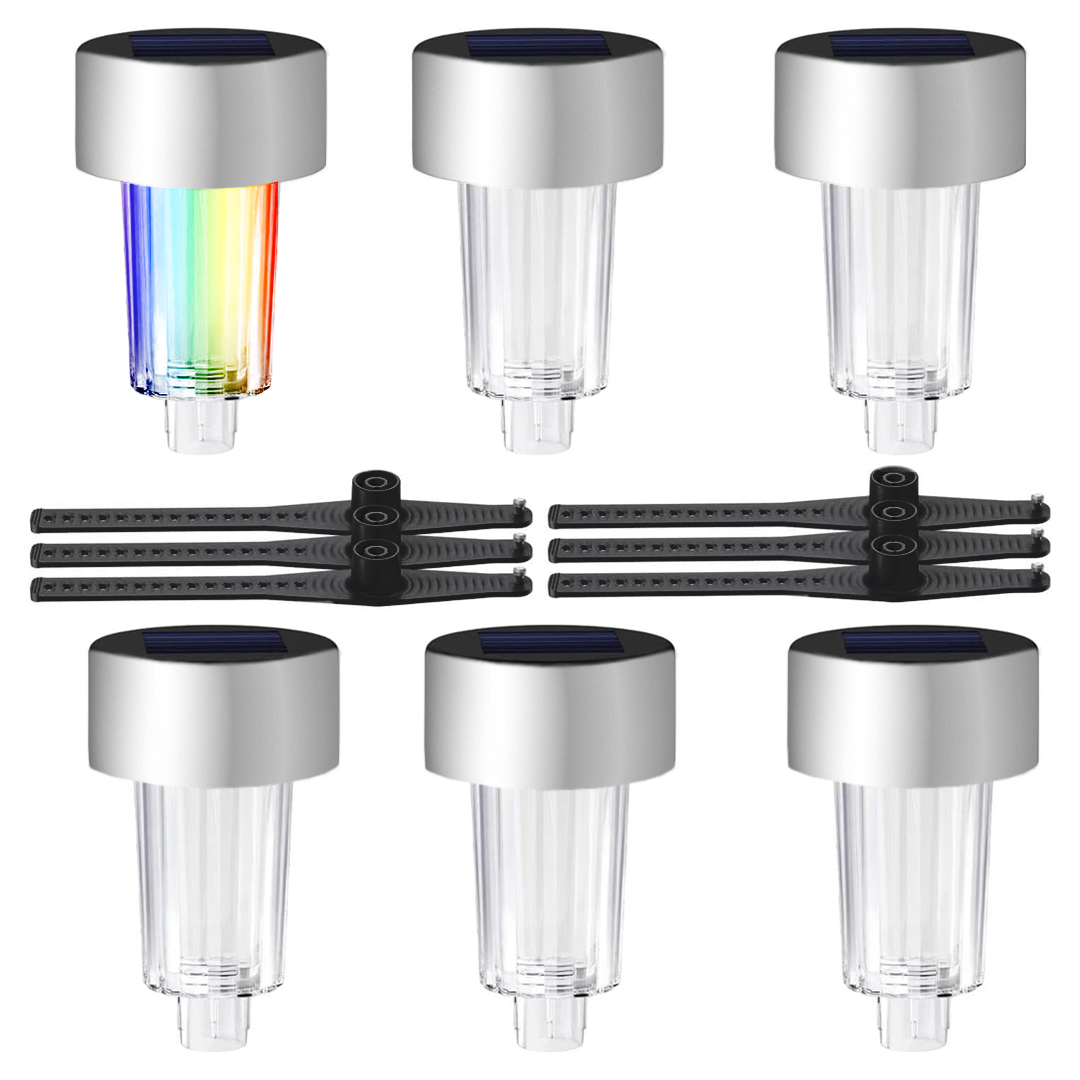 POWERMASTER PM-26962 METAL GÖVDELİ DC 5V RGB SOLAR BALKON-HAVUZ-BAHÇE LAMBASI (6'LI PAKET)