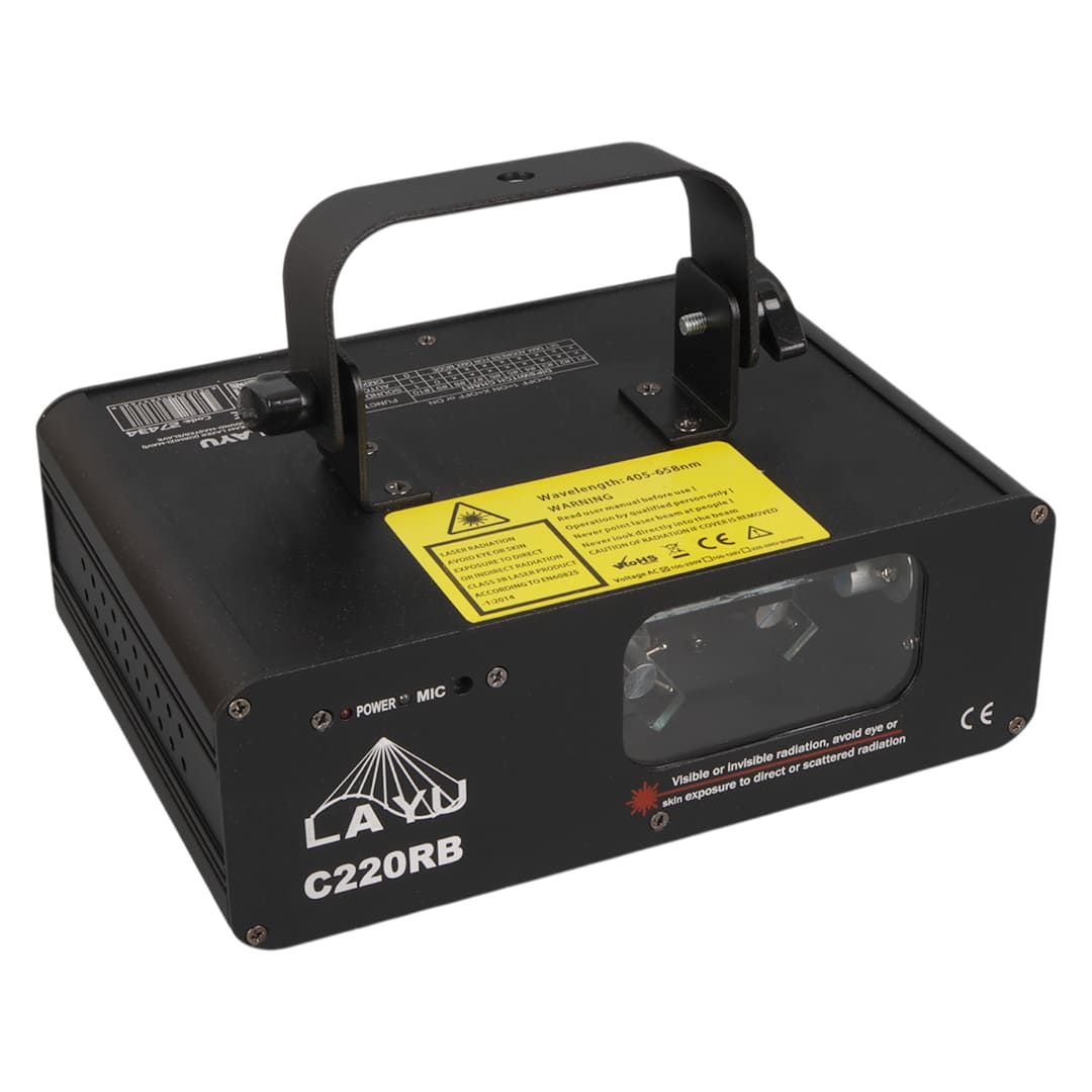 LAYU C220RB 2 RENK BEAM LAZER (KIRMIZI-MAVİ) DMX-AUTO-SOUND-MASTER/SLAVE