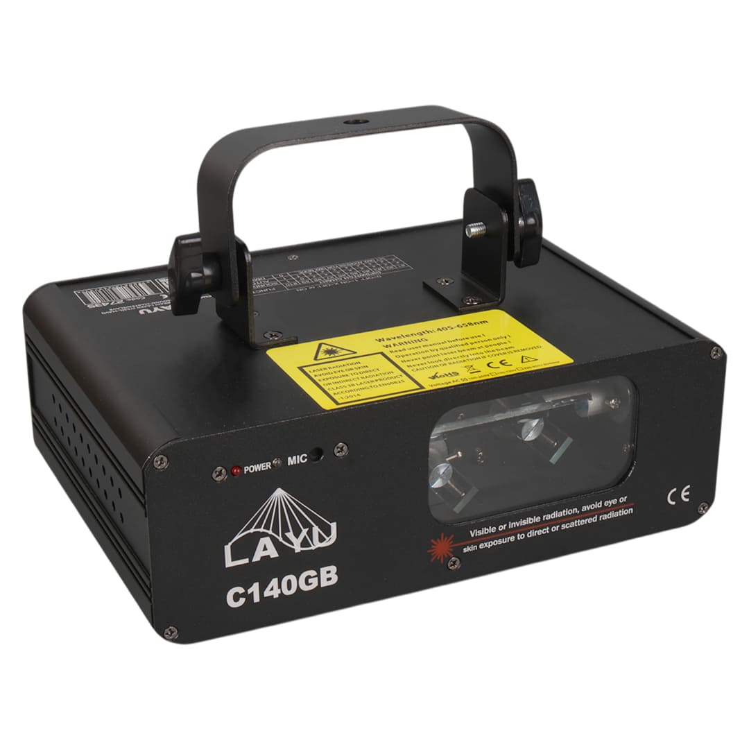 LAYU C140GB 2 RENK BEAM LAZER (YEŞİL-MAVİ) DMX-AUTO-SOUND-MASTER/SLAVE