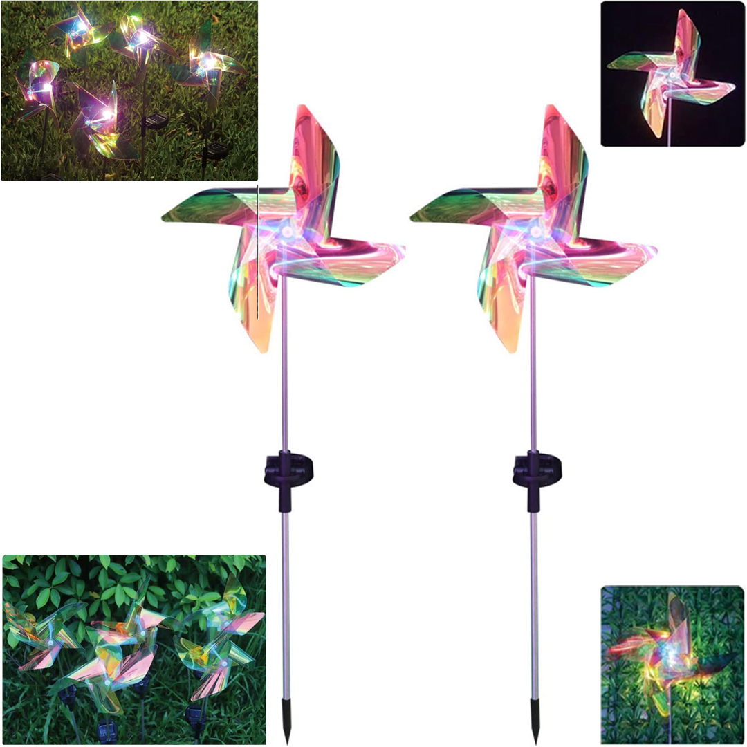 POWERMASTER PM-29310 DC 5V SOLAR RÜZGAR GÜLÜ LED BAHÇE AYDINLATMA 2'Lİ PAKET