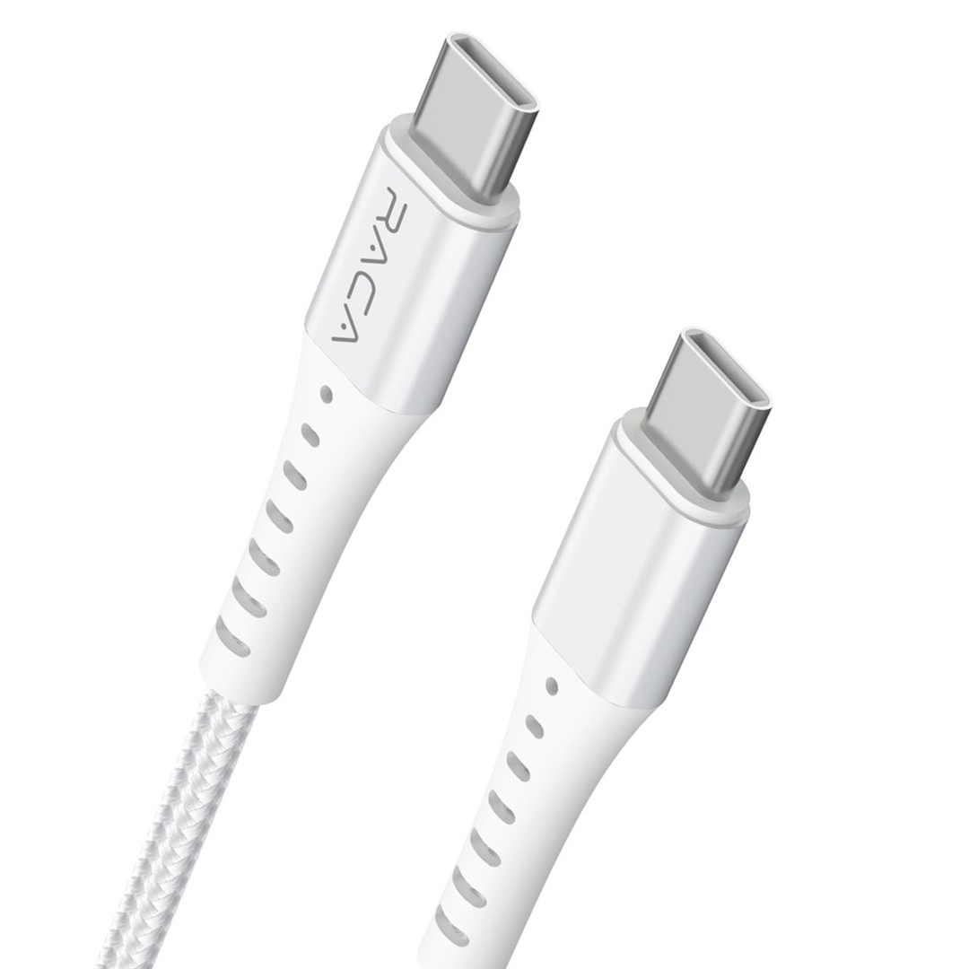 RACA RC10B 60 WATT TYPE-C TO TYPE-C ŞARJ VE DATA KABLOSU (1 METRE) - BEYAZ