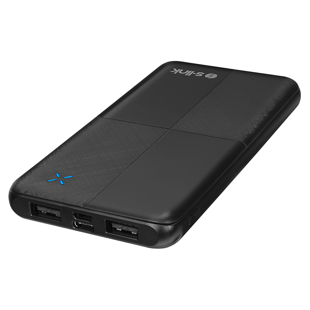 S-LINK IP-G12N 10000MAH MİCRO+USB+ TYPE-C GİRİŞ+ÇIKIŞ SİYAH TAŞINABİLİR PİL ŞARJ CİHAZI POWERBANK