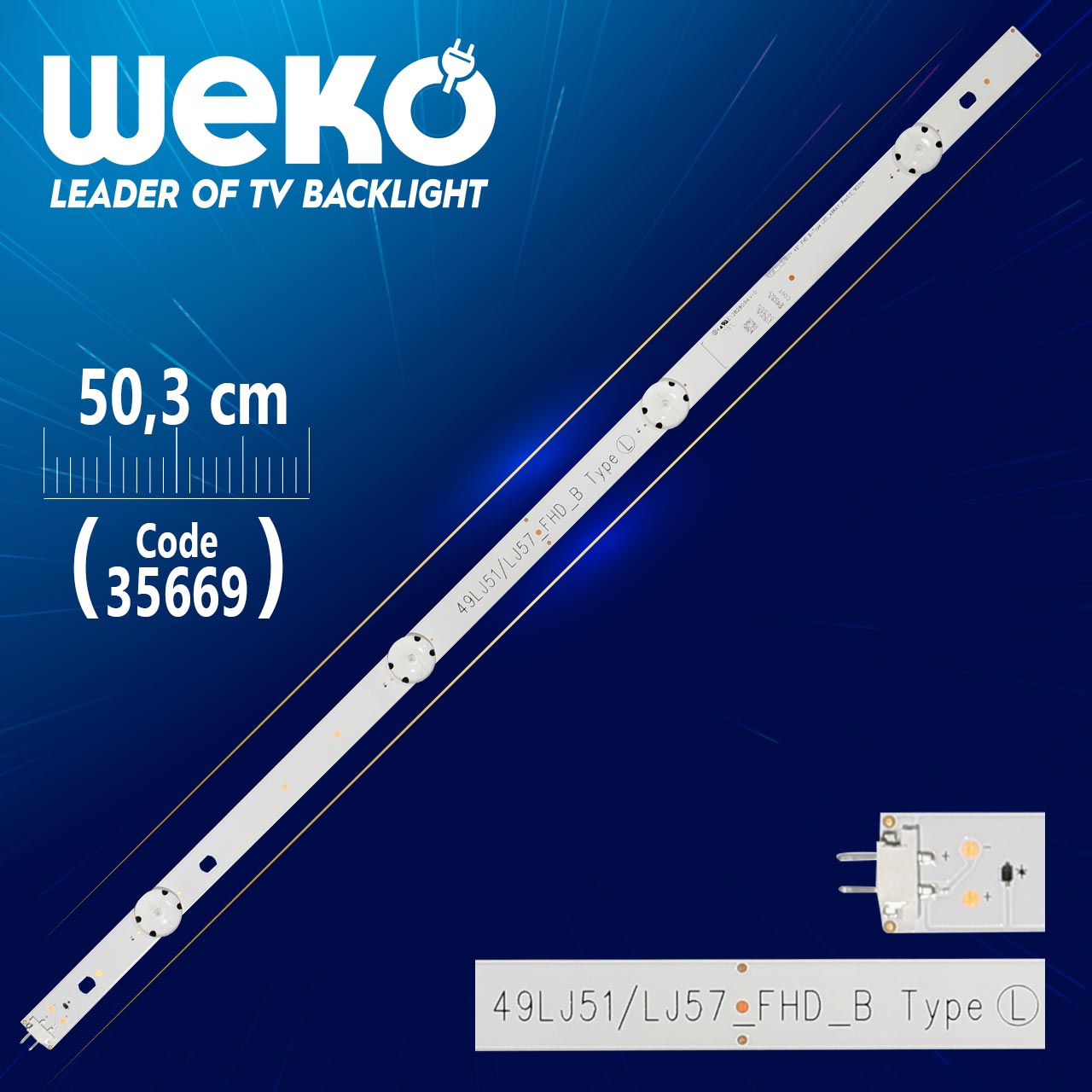 LG INNOTEK 17Y 49"_FHD B-TYPE LED_ARRAY_REV0.0_160314 - 50.3 CM  4 LEDLİ - (WK-1148)