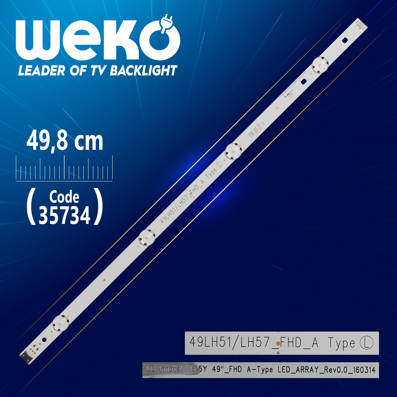 LG INNOTEK 15.5Y 49''_FHD A-TYPE LED_ARRAY_REV0.0_160314 - 49.8 CM 4 LEDLİ - (WK-1204)