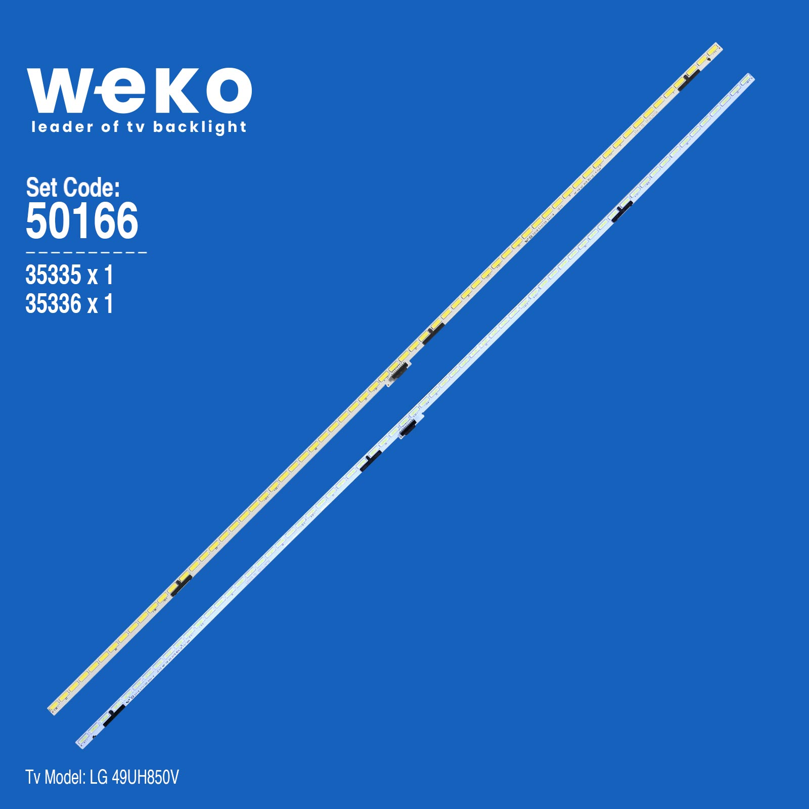 WKSET-5166 35335X1 35336X1 49" V16 AS1 2475-76 2 ADET LED BAR (66LED)